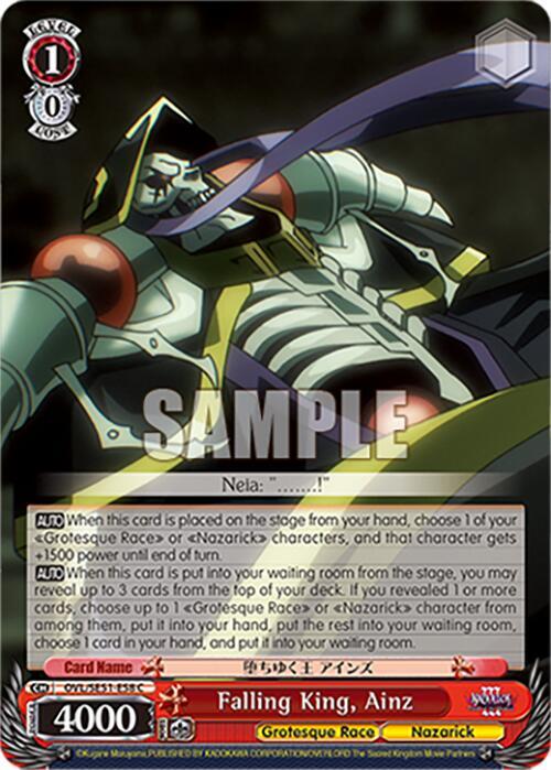 Weiss Schwarz Nazarick: Tomb of the Undead Vol.3 Extra Booster Falling King, Ainz OVL/SE51-E58 C\\ C Near Mint