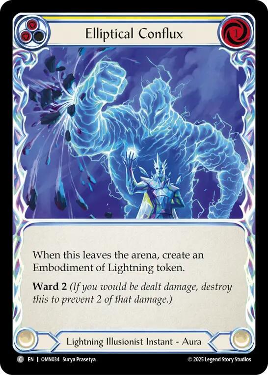 Flesh and Blood TCG Omens of the Third Age Elliptical Conflux #OMN034 Common Near Mint Cold Foil