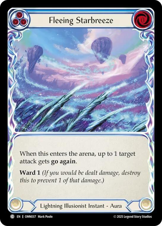 Flesh and Blood TCG Omens of the Third Age Fleeing Starbreeze #OMN037 Common Near Mint