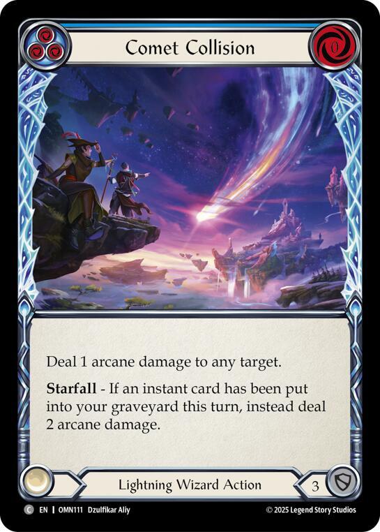 Flesh and Blood TCG Omens of the Third Age Comet Collision (Blue) #OMN111 Common Near Mint