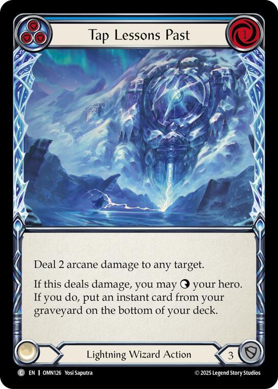 Flesh and Blood TCG Omens of the Third Age Tap Lessons Past (Blue) #OMN126 Common Near Mint