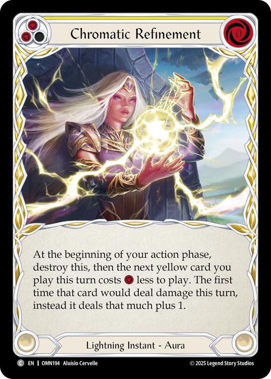 Flesh and Blood TCG Omens of the Third Age Chromatic Refinement (Yellow) #OMN194 Common Near Mint