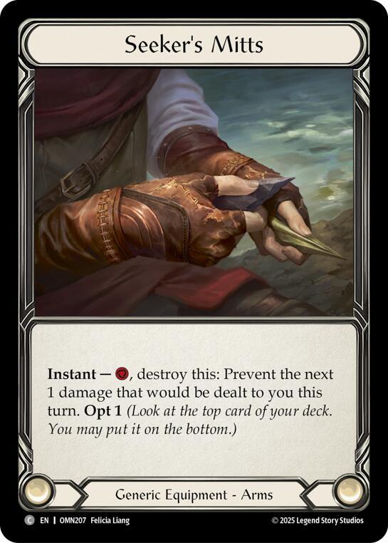 Flesh and Blood TCG Omens of the Third Age Seekers Mitts #OMN207 Common Near Mint
