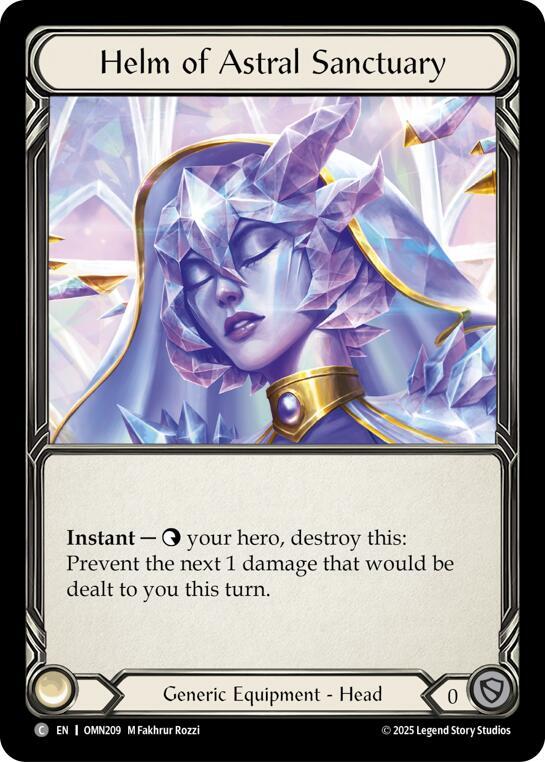 Flesh and Blood TCG Omens of the Third Age Helm Of Astral Sanctuary #OMN209 Common Near Mint