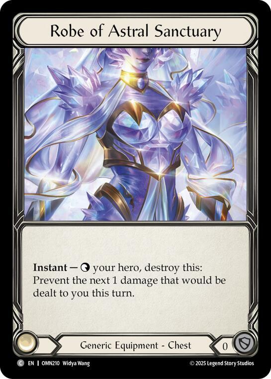 Flesh and Blood TCG Omens of the Third Age Robe Of Astral Sanctuary #OMN210 Common Near Mint
