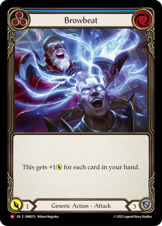 Flesh and Blood TCG Omens of the Third Age Browbeat (Blue) #OMN213 Majestic Near Mint