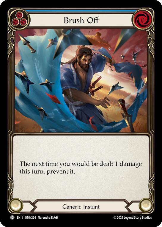Flesh and Blood TCG Omens of the Third Age Brush Off (Blue) #OMN224 Common Near Mint