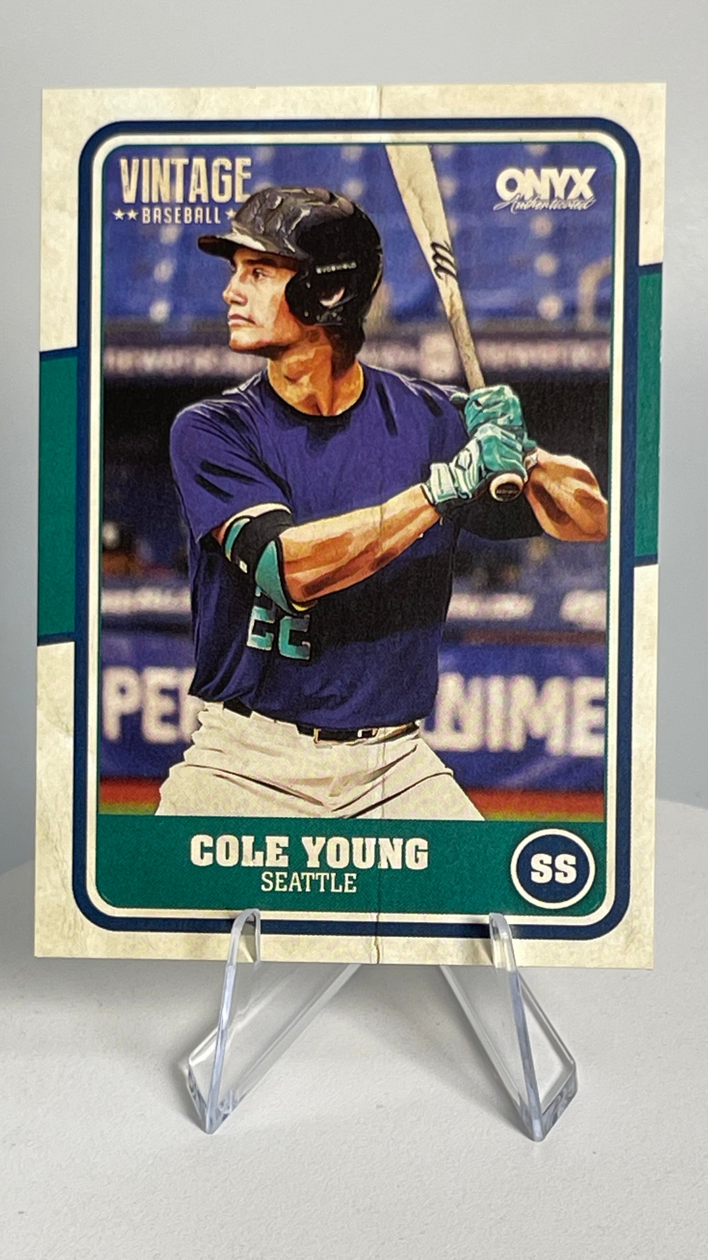 2025 Onyx Vintage Cole Young Base Card #OVCOYO Seattle Mariners Base Card