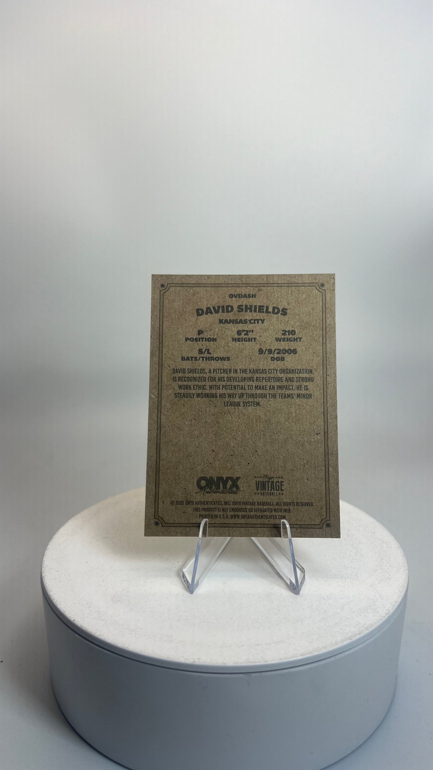 2025 Onyx Vintage Baseball David Shields #OVDASH
