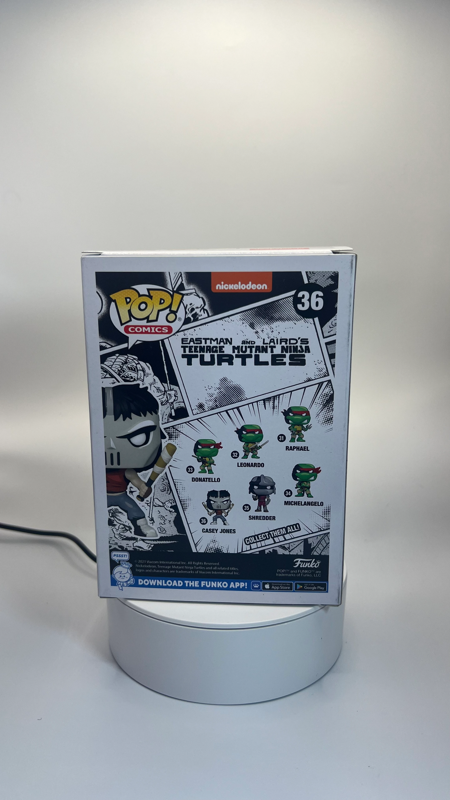 Funko Pop! Comics TMNT Casey Jones PX Vinyl Figure B&W Chase 36