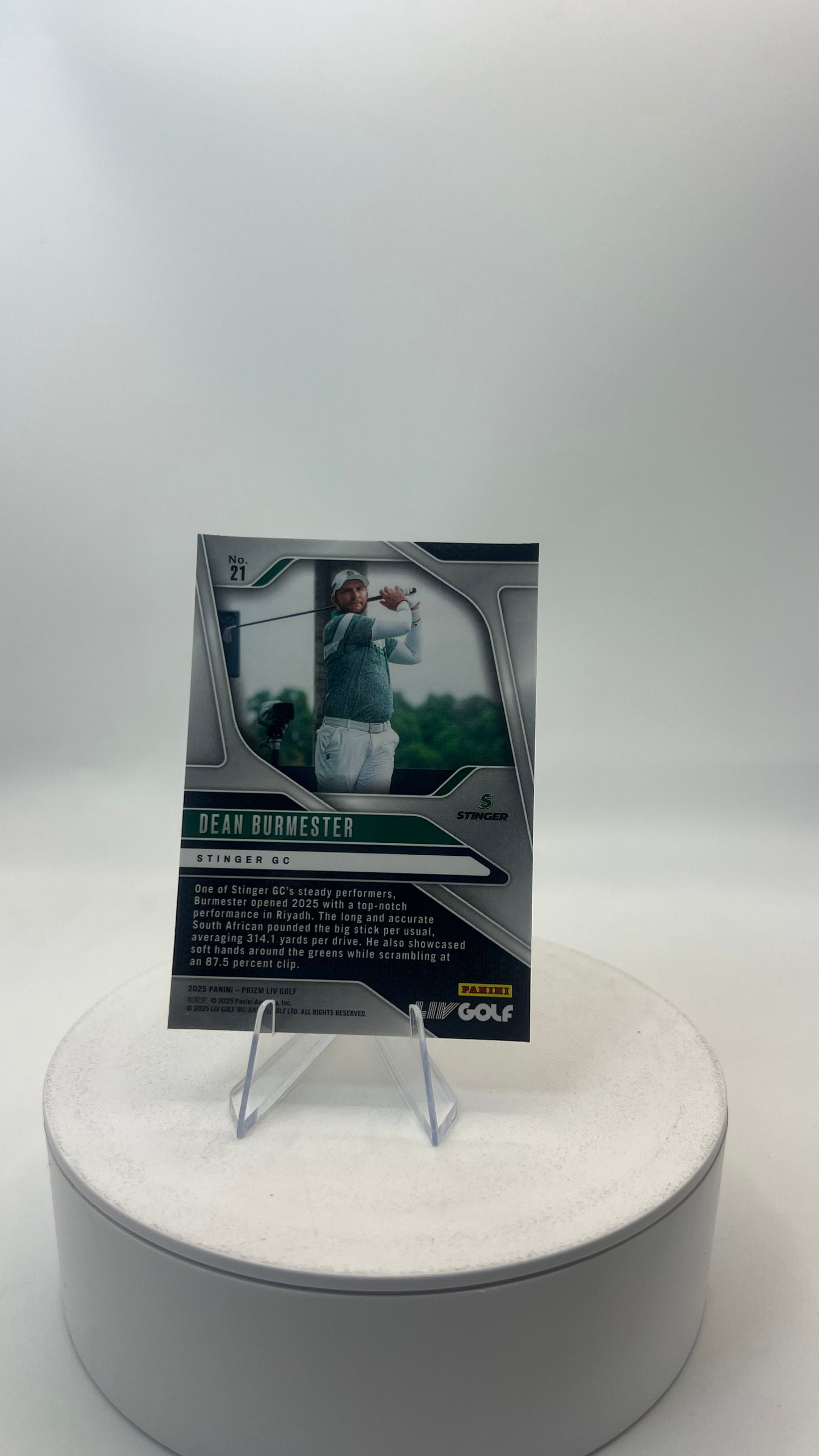 2025 Panini Prizm LIV Golf Dean Burmester #21