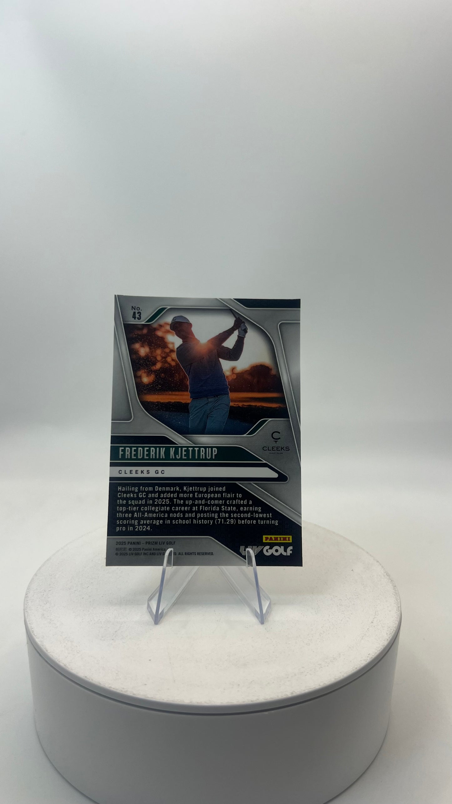 2025 Panini Prizm LIV Golf Frederik Kjettrup #43