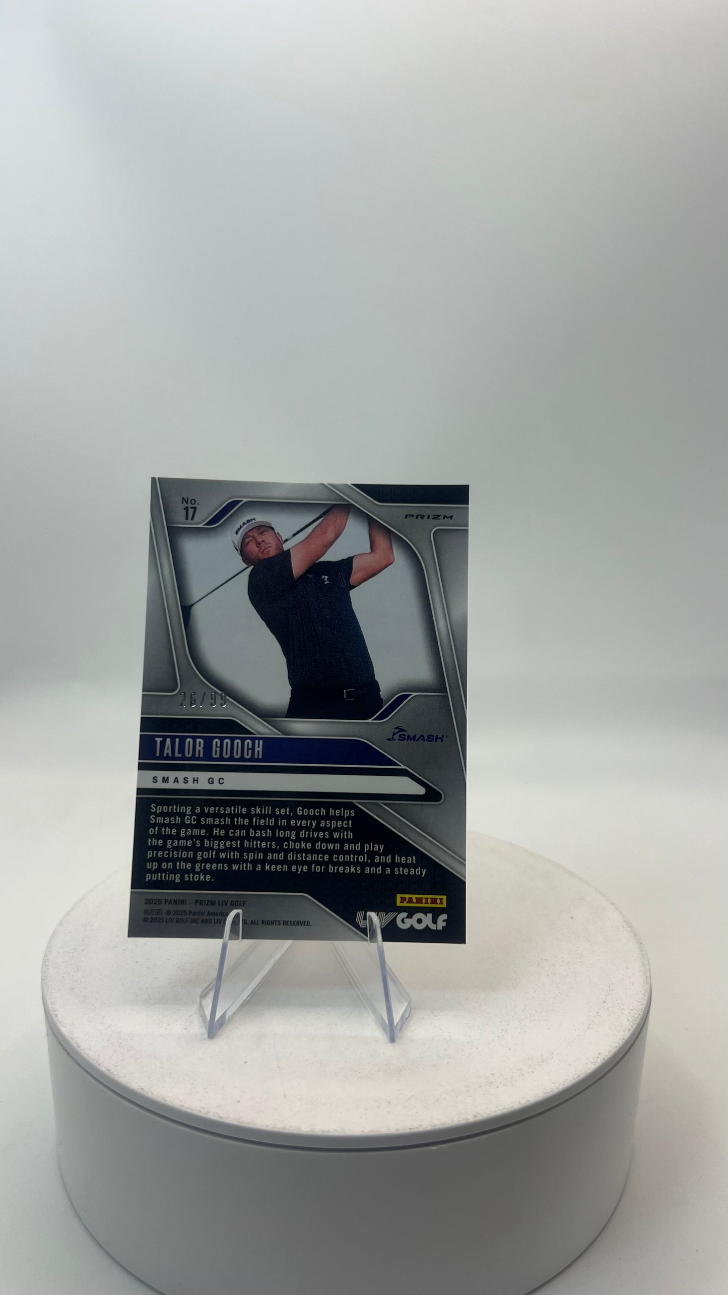 2025 Panini Prizm LIV Golf Talor Gooch Blue 26/99 #17