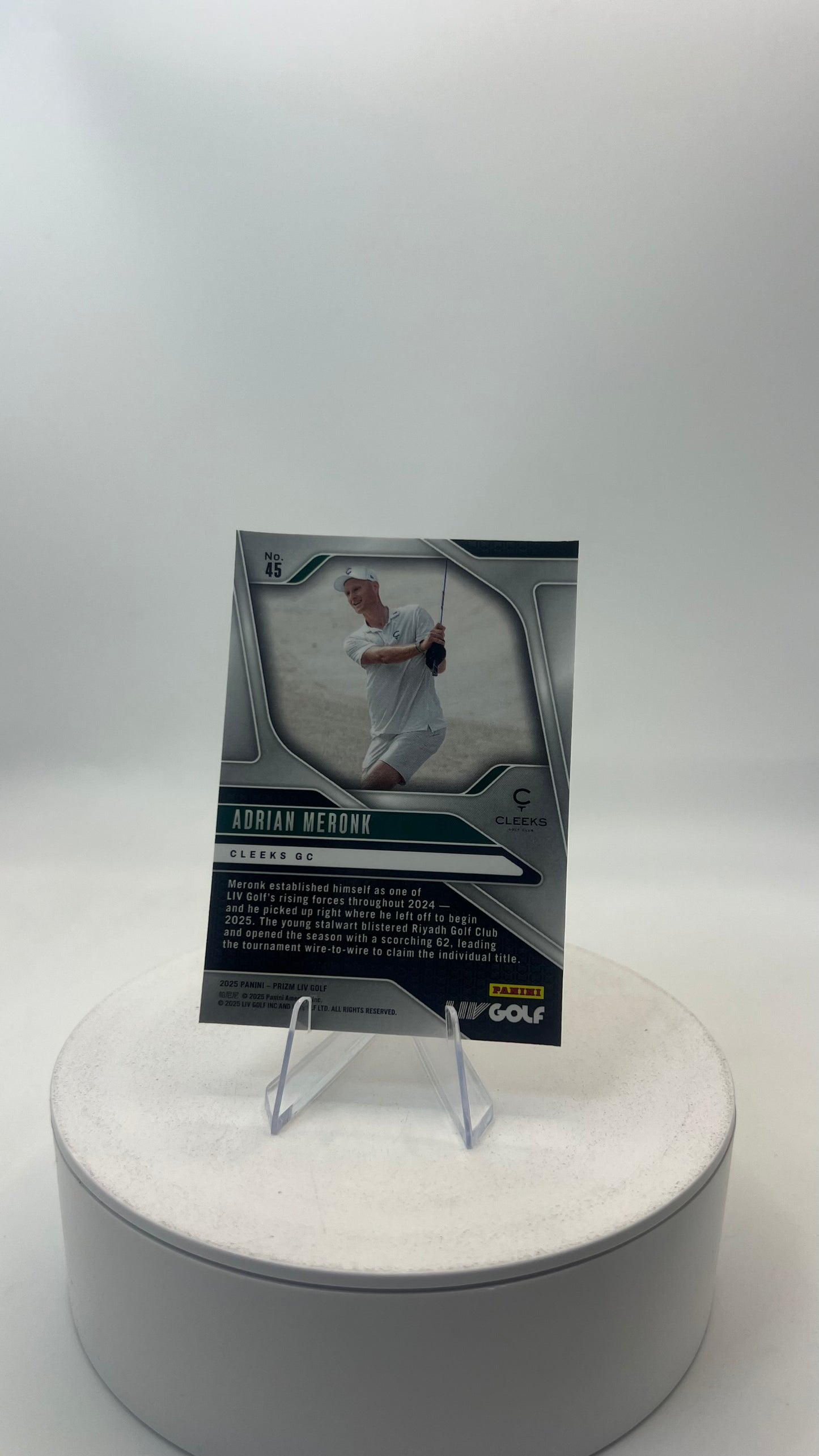 2025 Panini Prizm LIV Golf Adrian Meronk #45