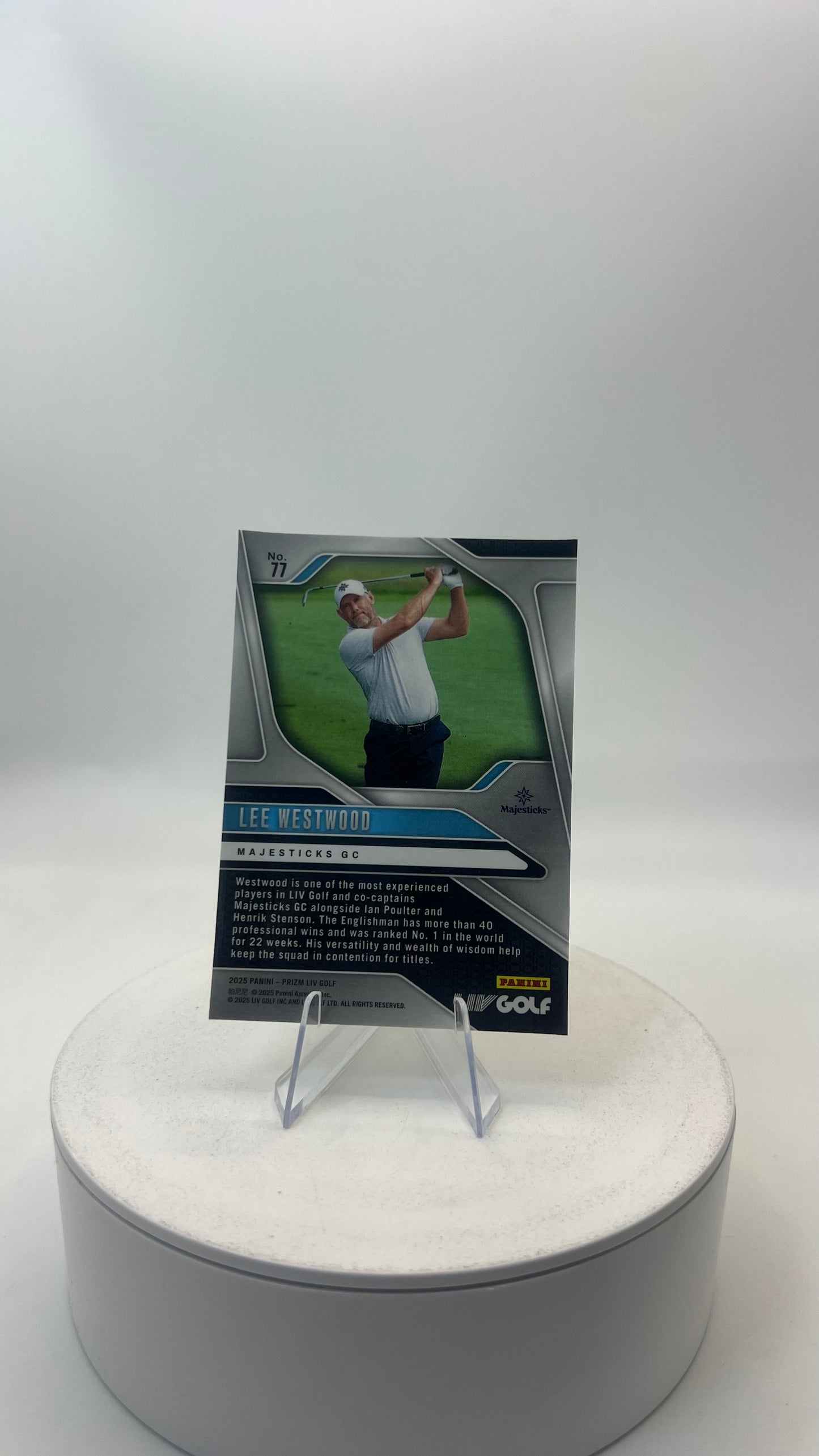 2025 Panini Prizm LIV Golf Lee Westwood #77