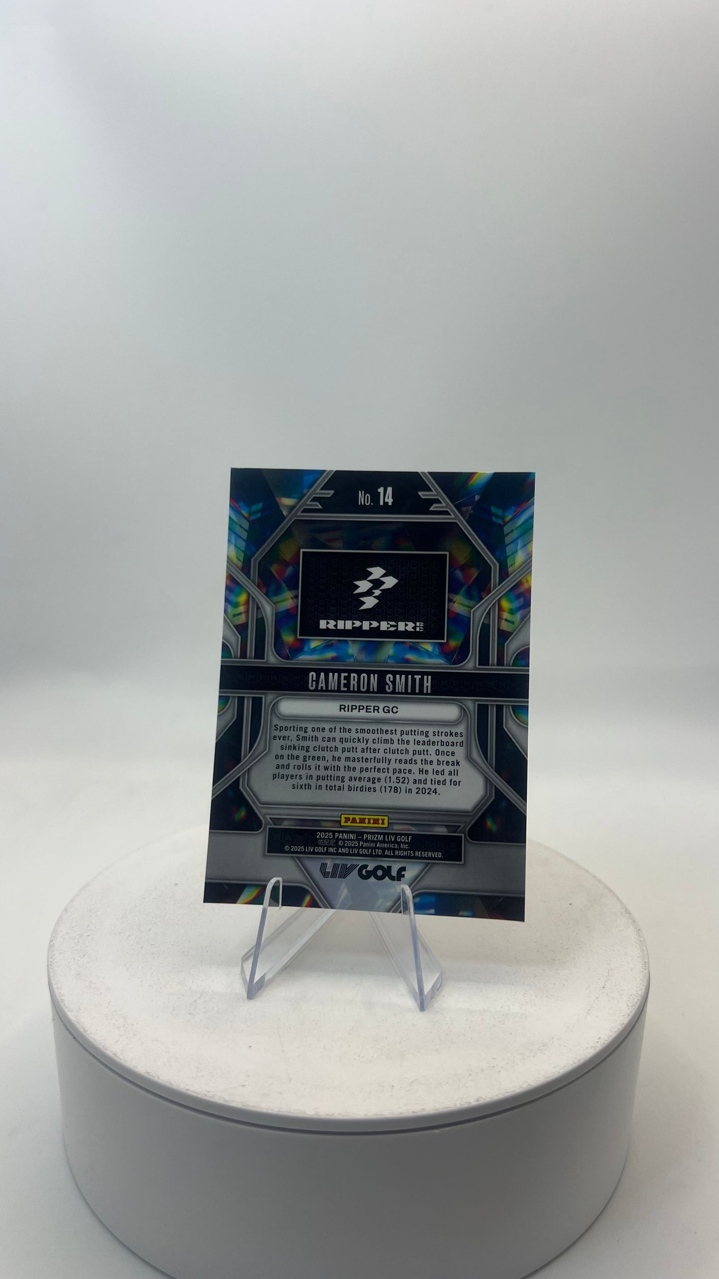 2025 PANINI PRIZM LIV GOLF CAMERON SMITH PRIZMATIC RIPPER GC