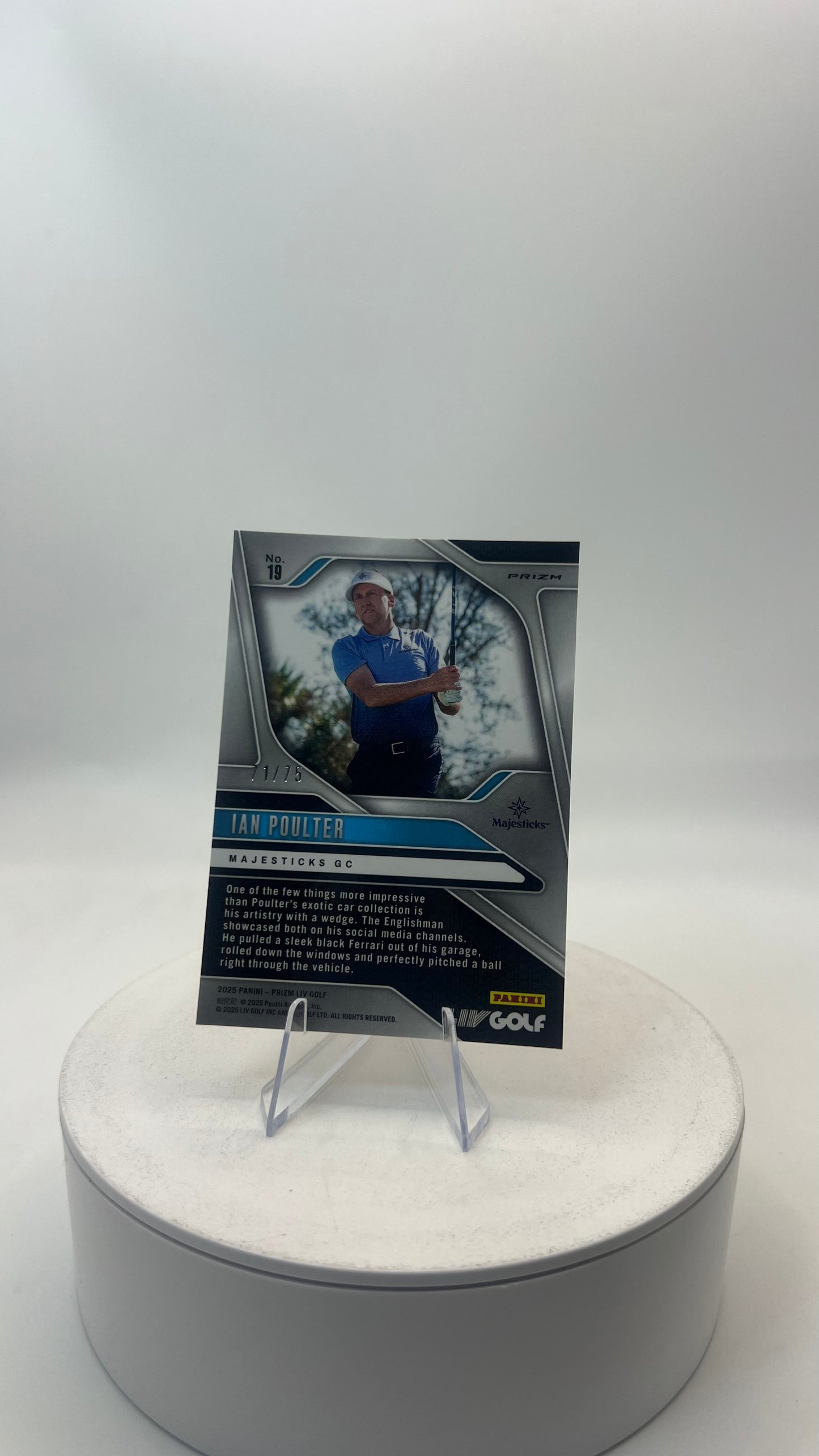 2025/26 Panini Prizm LIV Golf Ian Poulter #19 Orange Prizm 71/75