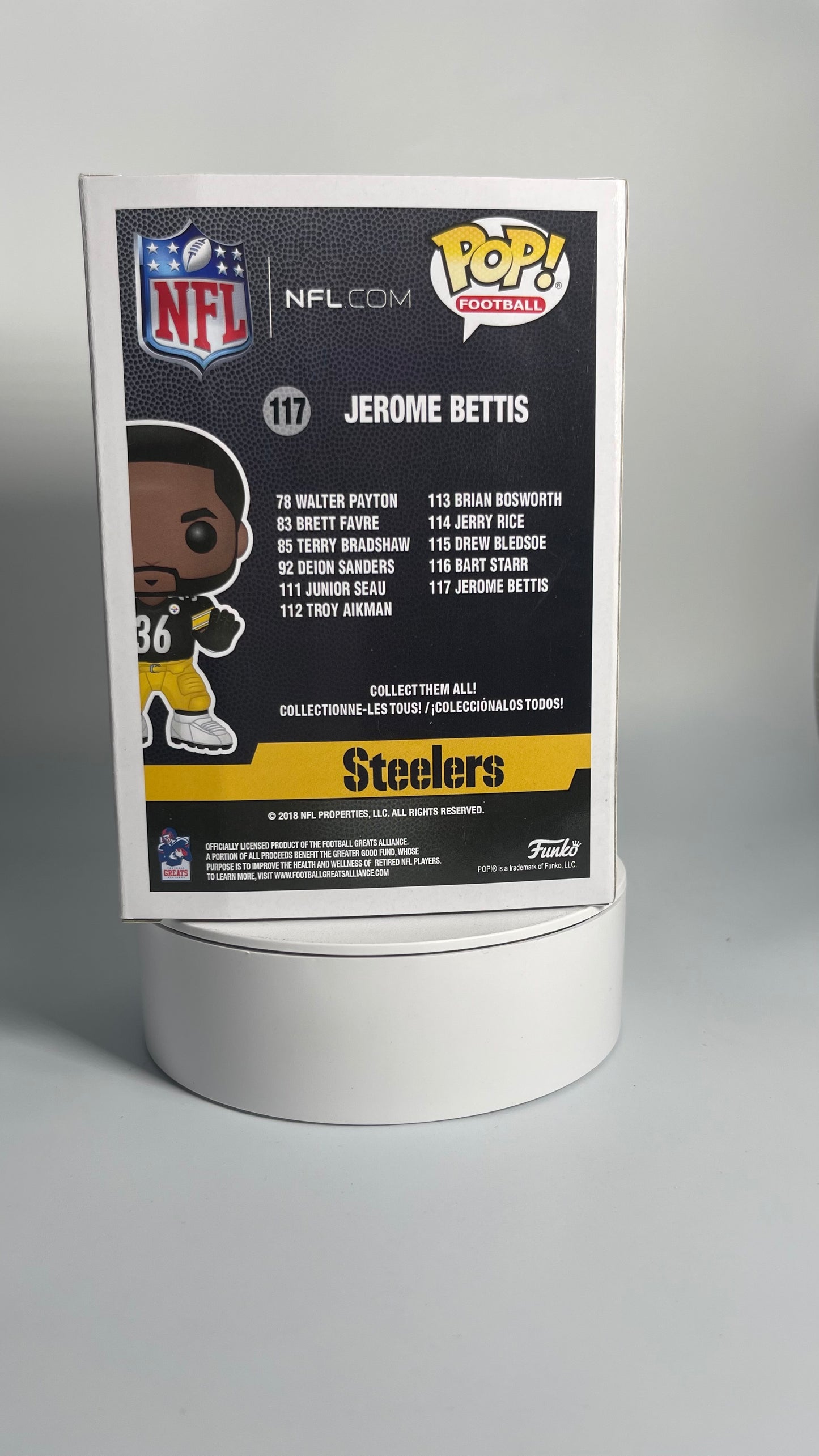 Funko Pop Football Steelers Jerome Bettis 117