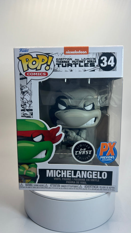 Funko Pop Comics Teenage Mutant Ninja Turtles Michelangelo PX Exclusive Chase 34