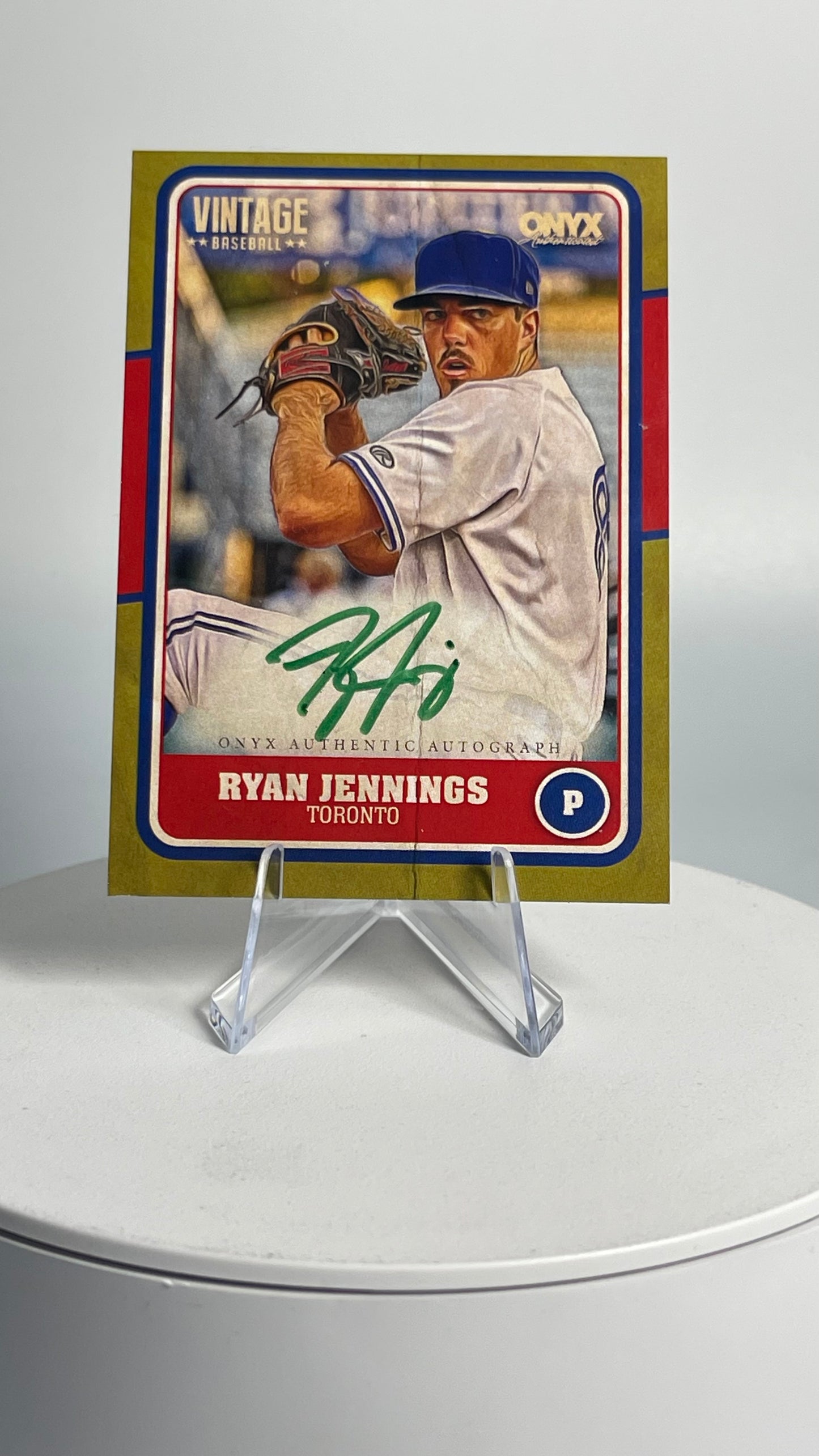 2025 Onyx Vintage Ryan Jennings Auto Green Gold Border /50