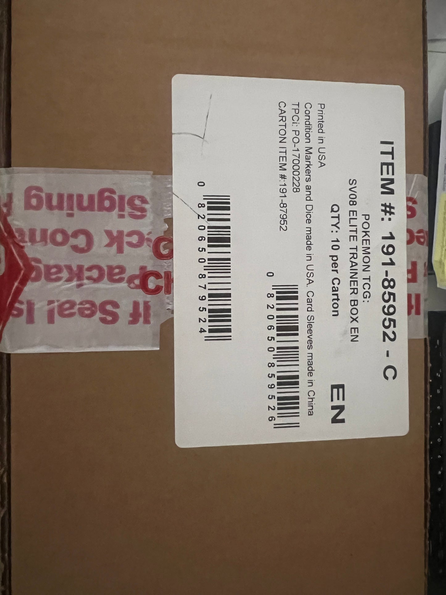 Pokemon SV08 SV Surging Sparks Elite Trainer Box New Sealed Case ETB (10)