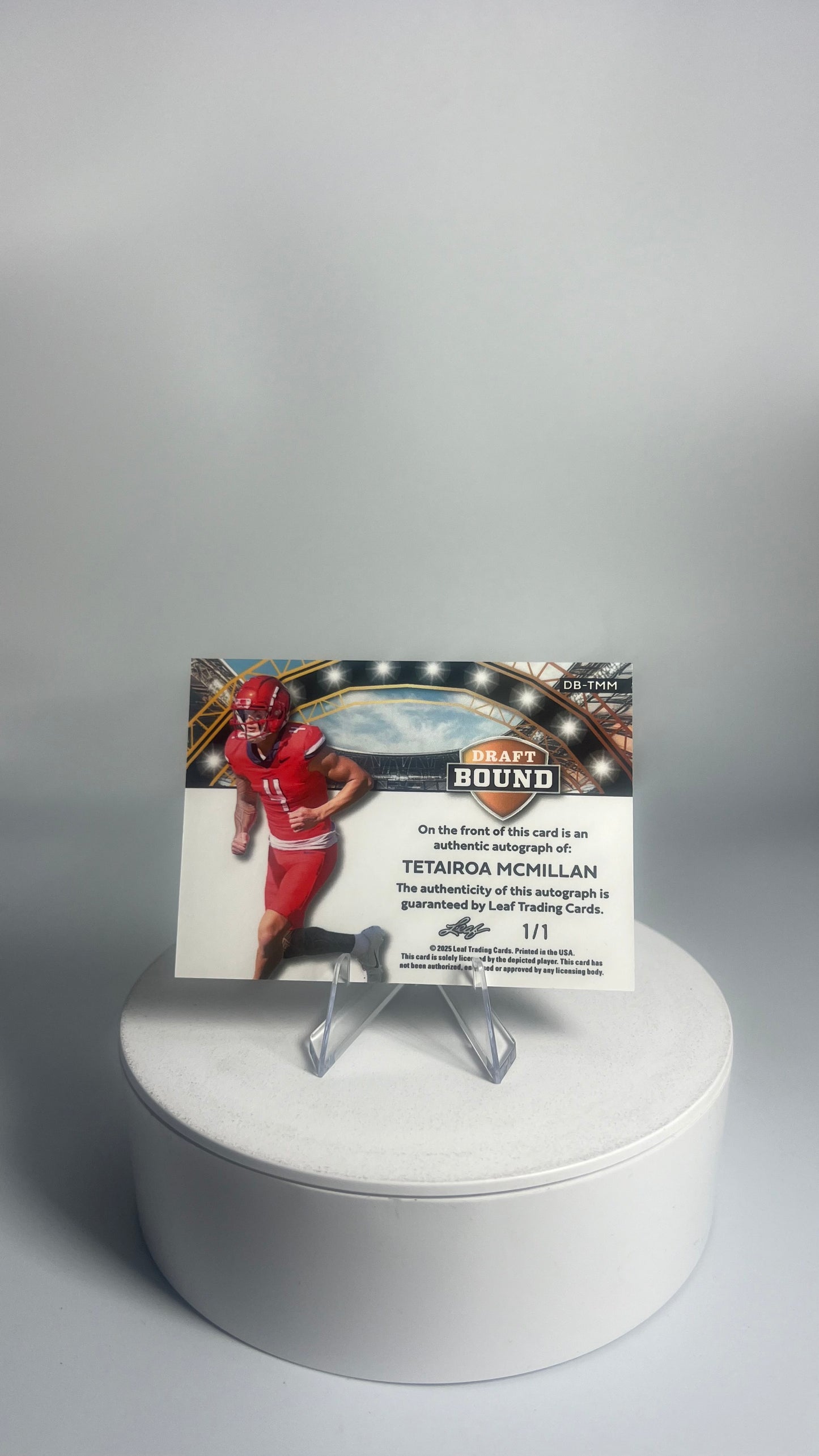 2025 Leaf Metal Draft Bound - Tetaiora Mcmillen AUTO 1/1 Mojo Galaxy DB-TMM