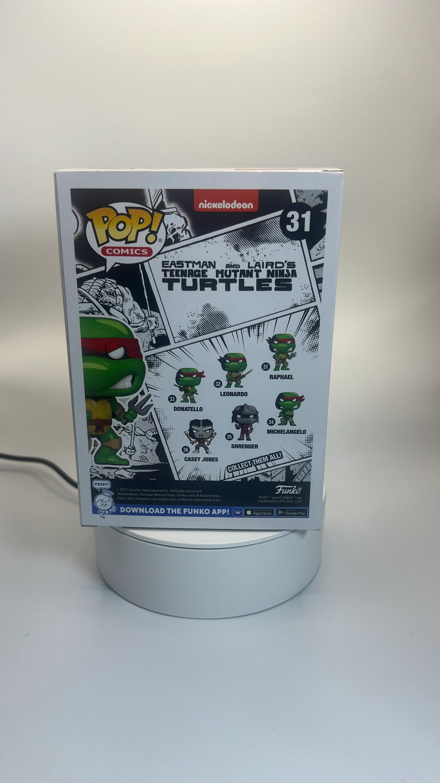 Funko Pop! Comics TMNT Raphael PX Vinyl Figure B&W Chase 31