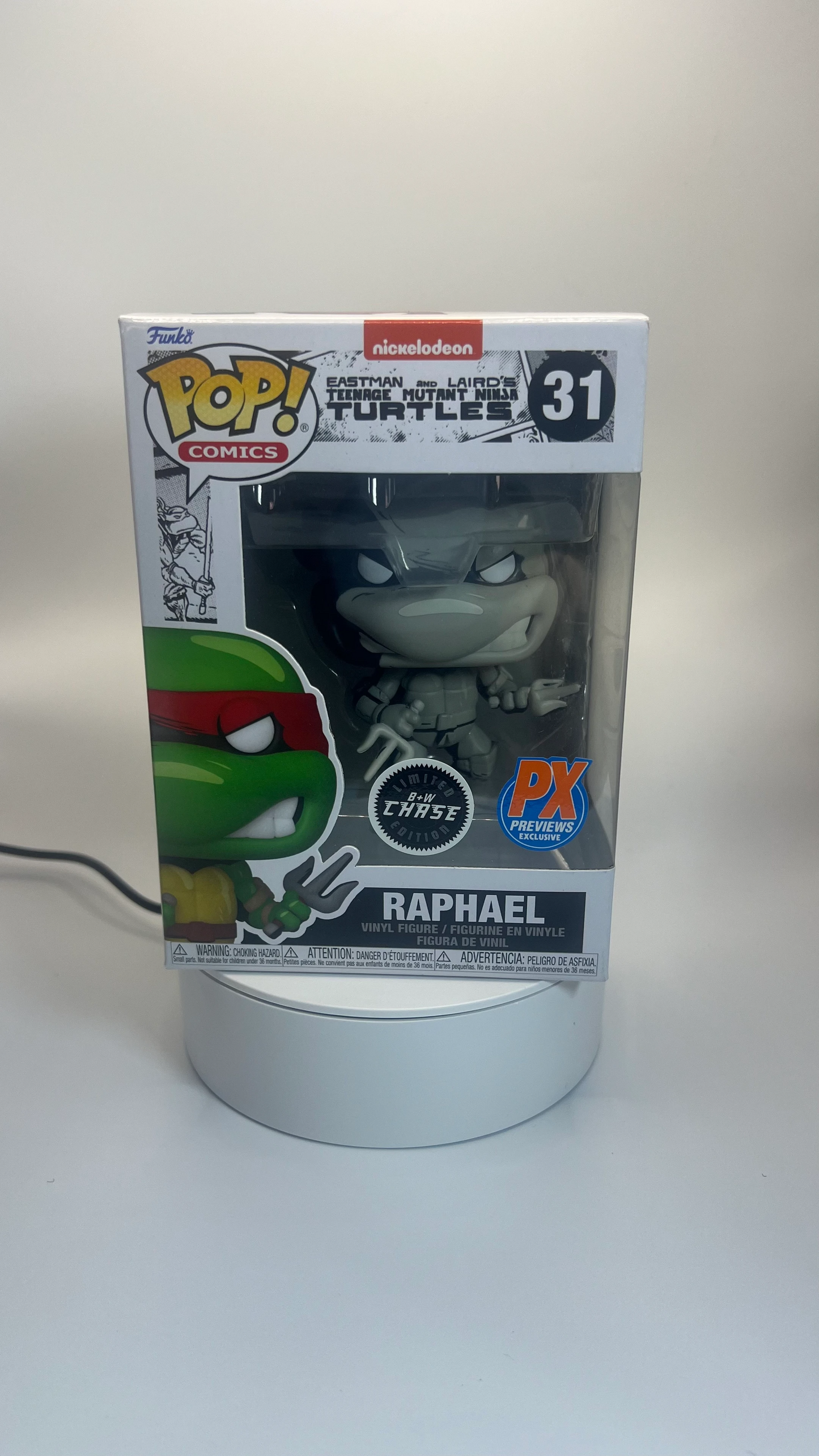 Funko Pop! Comics TMNT Raphael PX Vinyl Figure B&W Chase 31