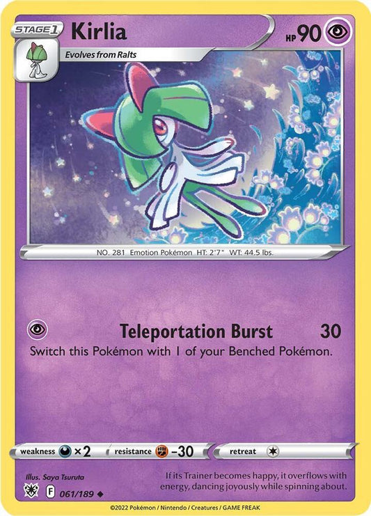 Pokemon SWSH10: Astral Radiance Kirlia 061/189 Uncommon