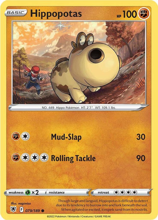 Pokemon SWSH10: Astral Radiance Hippopotas 079/189 Common
