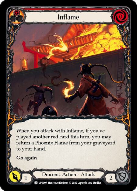 Flesh & Blood TCG Uprising Inflame UPR097 Common Rainbow Foil