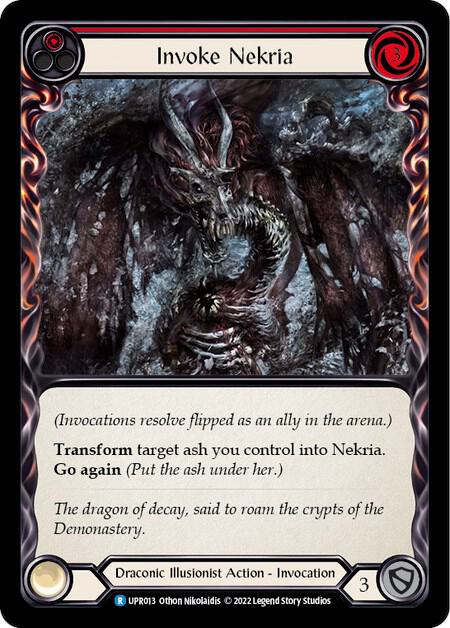 Flesh & Blood TCG Uprising Invoke Nekria // Nekria UPR013 Rare