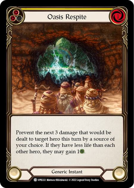 Flesh & Blood TCG Uprising Oasis Respite (Yellow) UPR222 Common