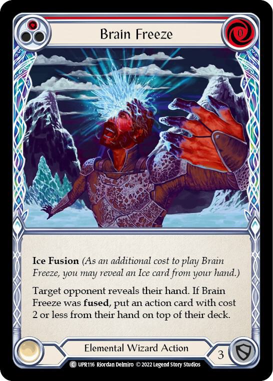 Flesh & Blood TCG Uprising Brain Freeze (Red) UPR116 Common Near Mint Rainbow Foil