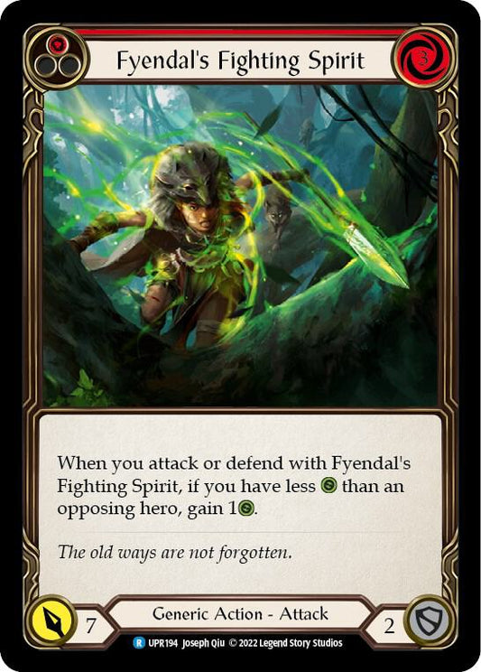 Flesh & Blood TCG Uprising Fyendal's Fighting Spirit (Red) UPR194 Rare