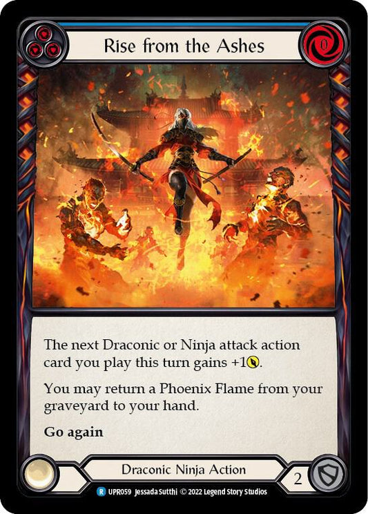Flesh & Blood TCG Uprising Rise from the Ashes (Blue) UPR059 Rare Near Mint Rainbow Foil