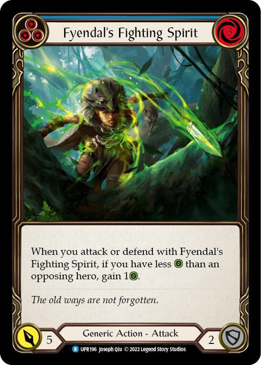 Flesh & Blood TCG Uprising Fyendal's Fighting Spirit (Blue) UPR196 Rare Near Mint