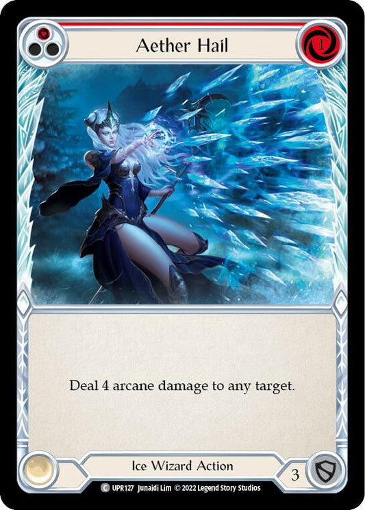 Flesh & Blood TCG Uprising Aether Hail (Red) UPR127 Common Rainbow Foil