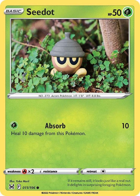 Pokemon SWSH11: Lost Origin Seedot 011/196 Common