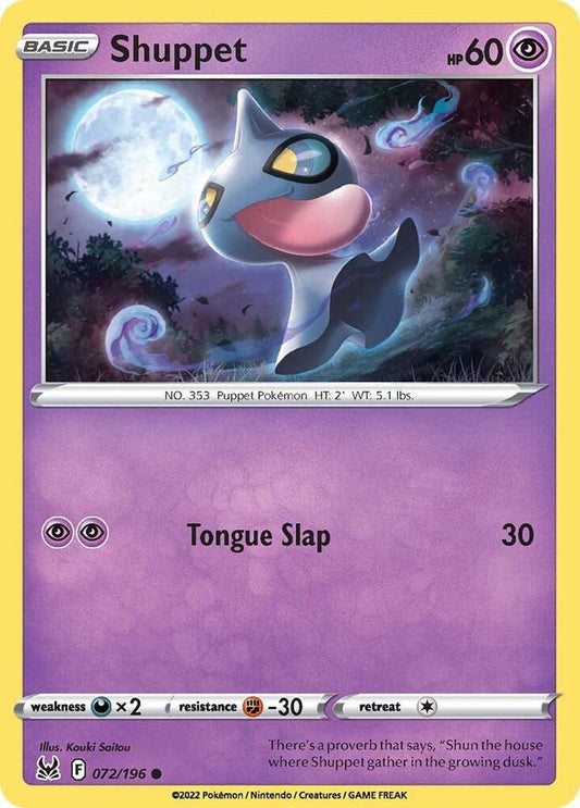 Pokemon SWSH11: Lost Origin Shuppet 072/196 Common