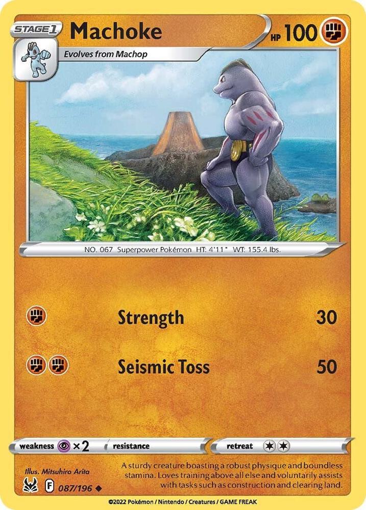 Pokemon SWSH11: Lost Origin Machoke 087/196 Uncommon Near Mint