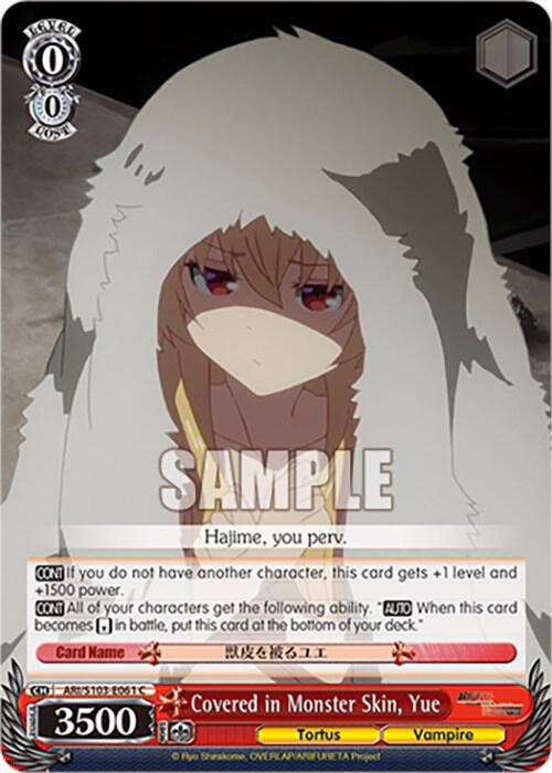 Weiss Schwarz Arifureta: From Commonplace to World's Strongest Covered in Monster Skin, Yue ARI/S103-E061 C Common Near Mint