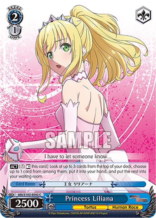 Weiss Schwarz Arifureta: From Commonplace to World's Strongest Princess Liliana ARI/S103-E092 C Common Near Mint