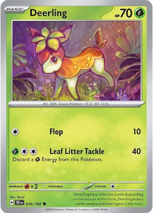 Pokemon SV05: Temporal Forces Deerling - 016/162 Common 016/162