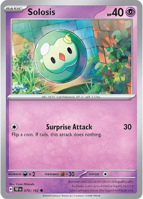 Pokemon SV05: Temporal Forces Solosis Common 070/162