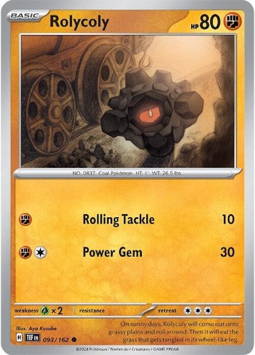 Pokemon SV05: Temporal Forces Rolycoly 093/162 Common
