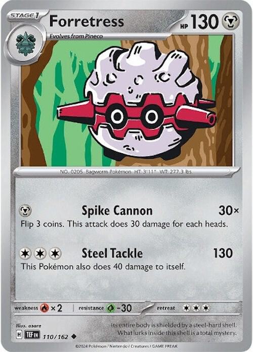 Pokemon SV05: Temporal Forces Forretress Uncommon 110/162