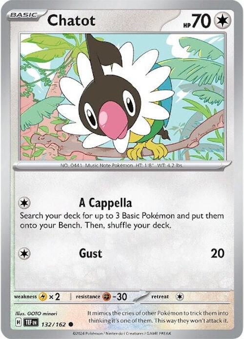 Pokemon SV05: Temporal Forces Chatot - 132/162 Common 132/162