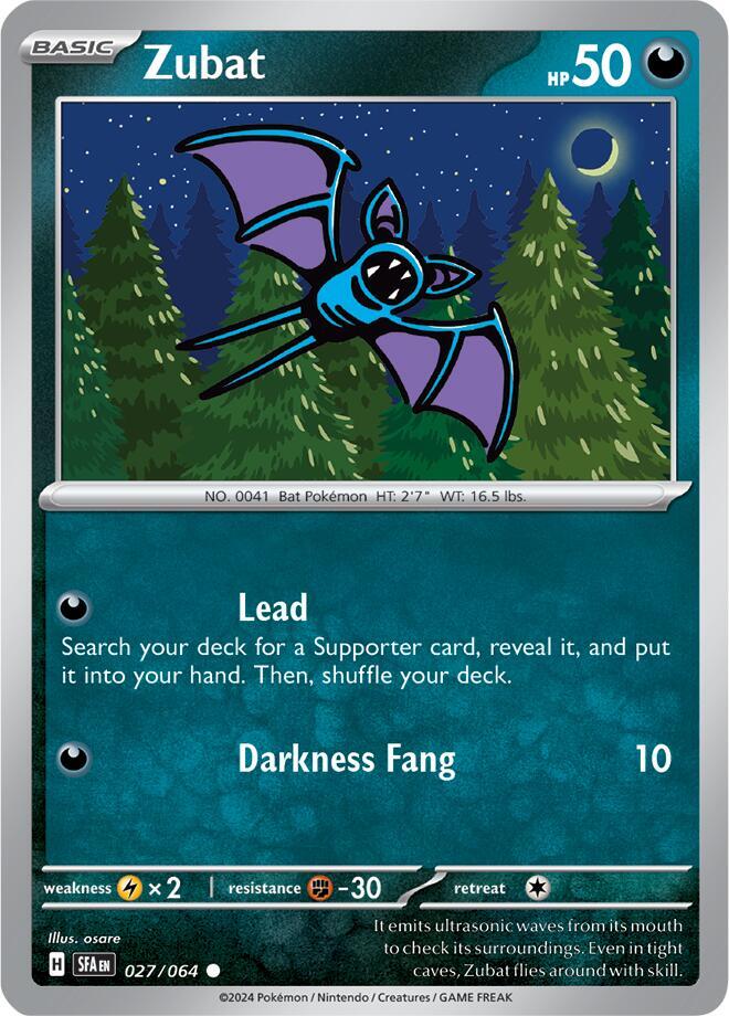 Pokemon SV: Shrouded Fable Zubat Common 027/064