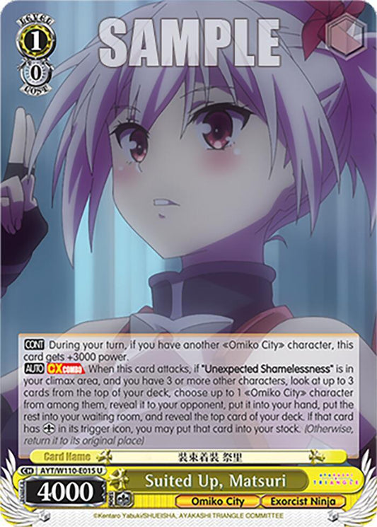 Weiss Schwarz Ayakashi Triangle Suited Up, Matsuri AYT / W110-E015 Uncommon